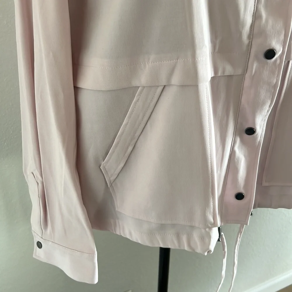 Belle by Kim Gravel Twill Utility Jacket in Pink Quartz Size Medium - Picture 6 of 12
